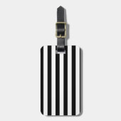 白黒ストライプ|のストライプのなデザイン ラゲッジタグ (正面縦)