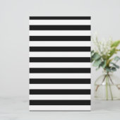 白黒ストライプ|のストライプのなデザイン 便箋 (スタンド正面)