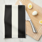 白黒ストライプ キッチンタオル (四つ折り)