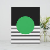 白黒ストライプ&グリーンサークルスクラップブック紙 (スタンド正面)