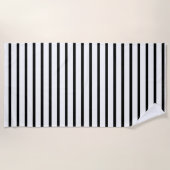 白黒ストライプ ビーチタオル (正面)