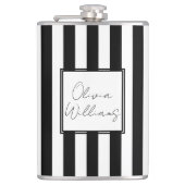 白黒ストライプ フラスク (正面)