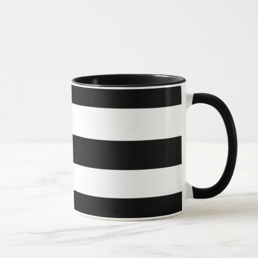 白黒ストライプ マグカップ (右)