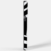 白黒ストライプ モノグラム 名前 Case-Mate iPhoneケース (裏面 / 右)