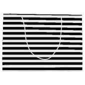 白黒ストライプ ラージペーパーバッグ (裏面)