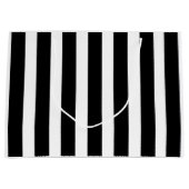 白黒ストライプ ラージペーパーバッグ (正面)