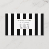 白黒ストライプ 名刺 (裏面)