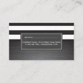 白黒ストライプ |金属ブラシ 予約カード (裏面)