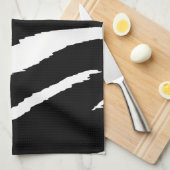 白黒ストリップ キッチンタオル (四つ折り)