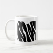 白黒ストリップ コーヒーマグカップ (左)