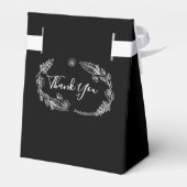 白黒ストリングライトフローラ結婚 フェイバーボックス (裏面サイド)