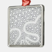 白黒スネークスケール メタルオーナメント (左)