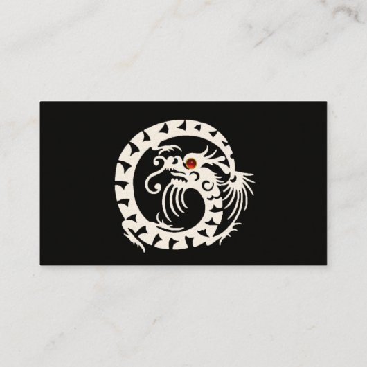 白黒スネークドラゴンと赤ルビーアクアブルー 名刺 (裏面)