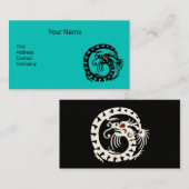 白黒スネークドラゴンと赤ルビーアクアブルー 名刺 (正面/裏面)