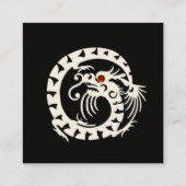 白黒スネークドラゴンレッドルビージェムストーン スクエア名刺 (裏面)