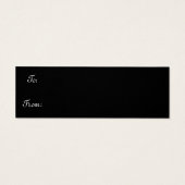 白黒スノーフレークのギフトラベル (裏面)