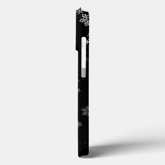 白黒スノーフレーク冬のパターン Case-Mate iPhoneケース (裏面 / 左)