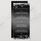 白黒スノーフレーク結婚のメニュー メニュー (正面/裏面)