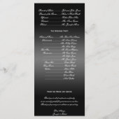 白黒スノーフレーク結婚式 プログラム (裏面)