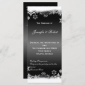 白黒スノーフレーク結婚式 プログラム (正面/裏面)