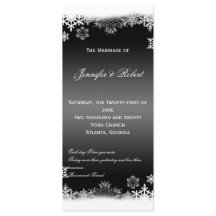 白黒スノーフレーク結婚式 プログラム