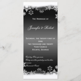 白黒スノーフレーク結婚式 プログラム