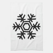 白黒スノーフレーク キッチンタオル (縦)