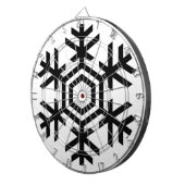 白黒スノーフレーク ダーツボード (正面右)