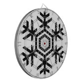 白黒スノーフレーク ダーツボード (正面左)