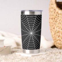 白黒スパイダーウェブハロウィンパターン