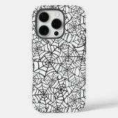 白黒スパイダーウェブハロウィンパターン Case-Mate iPhoneケース (裏面)