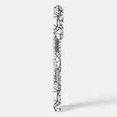 白黒スパイダーウェブハロウィンパターン Case-Mate iPhoneケース (裏面 / 右)