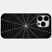 白黒スパイダーウェブハロウィンパターン Case-Mate iPhoneケース (裏面 (横))