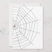 白黒スパイダーウェブハローウィンパーティ 招待状 (裏面)