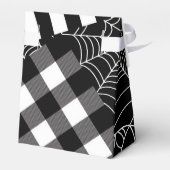 白黒スパイダーウェブパッチワークハローウィンパーティ フェイバーボックス (裏面サイド)