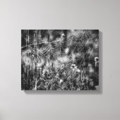 白黒スパイダーウェブ自然 キャンバスプリント (正面)