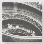 白黒スパイラル階段石工房 ストーンコースター (正面)