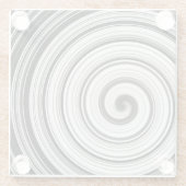 白黒スパイラル ガラスコースター (裏面)