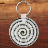 白黒スパイラル キーホルダー (正面)