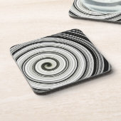 白黒スパイラル コースター (左側)