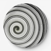 白黒スパイラル ペーパープレート (正面)