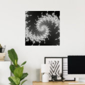 白黒スパイラル ポスター (ホームオフィス)