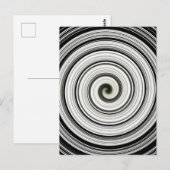 白黒スパイラル ポストカード (正面/裏面)