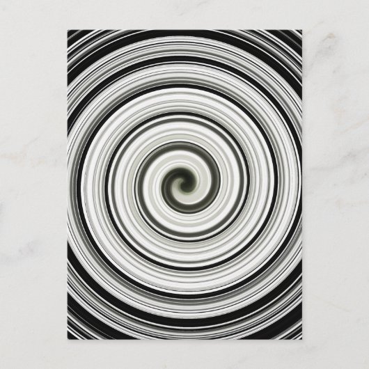 白黒スパイラル ポストカード (正面)