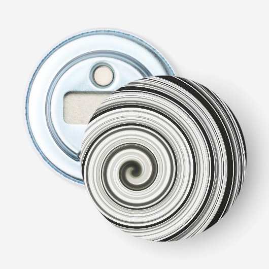 白黒スパイラル 栓抜き (正面)