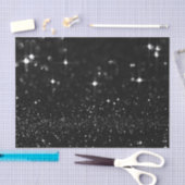 白黒スパークグリッターホワイトデリケートな好意 薄葉紙 (クラフト)