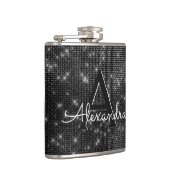 白黒スパークルモノグラム&イニシャル フラスク (右)