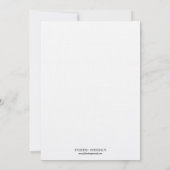 白黒スビクトリアンクロールモ結婚ノグラム 招待状 (裏面)