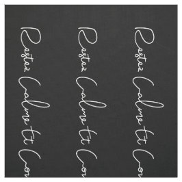 白黒スフランスのクリプトKeep Calm and Carry On ファブリック