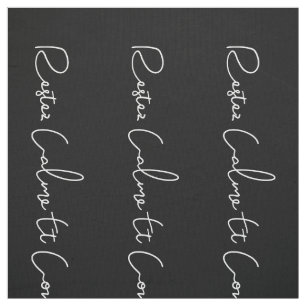 白黒スフランスのクリプトKeep Calm and Carry On ファブリック
